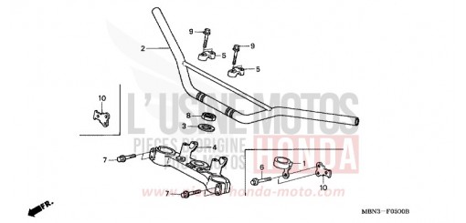ROHRGRIFF/OBERE BRUECKE XR650R5 de 2005
